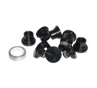 Set di 5 viti e 5 dadi Campagnolo super record record-chorus Nero