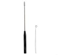 Set di 50 anelli riutilizzabili per microbiologia da laboratorio (2 mm) | Acciaio inossidabile per manico, 50 anelli in nichromo, sterili, 1-4 mm di diametro, resistenti al calore