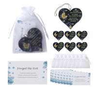 Set di 50 bomboniere funebri per ospiti, ciondoli a forma di cuore, biglietti commemorativi di preghiera per celebrazione della vita, ricordi funebri per un servizio commemorativo, idee sfuse regali