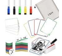 Set di 50 carte Proxy riutilizzabili + 75 contatori acrilici vuoti ed etichette con 5 pennarelli colorati codificati per giocatori TCG, mazzi Commander e D&D