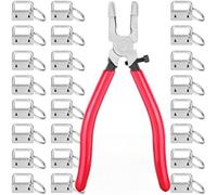 Set di 50 chiavi con componenti in metallo e pinze regolabili per un facile assemblaggio portachiavi fai da te