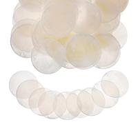 Set di 50 conchiglie naturali per il fai da te, dischi in madreperla circolari, perline decorative per campanelli a e decorazioni per la casa, materiali artigianali rotondi con foro,