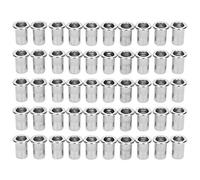Set di 50 Dadi a Strappo in Acciaio Inossidabile, Dado Zigrinato M6, Accessori per Rivetti - Resistente e Durevole, Ideale per Assemblaggio Elettromeccanico e Industriale