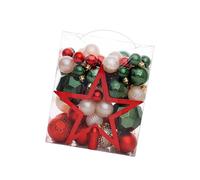 Set di 50 decorazioni natalizie con gancio preinstallato e puntali per albero a forma di stella per appendere facilmente decorazioni natalizie