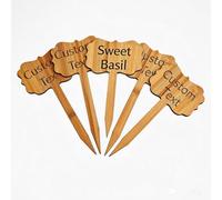 Set Di 50 Etichette Per Piante In Bambù Personalizzate, Targhette Da Giardino Incise Per Verdure E Semi, Segnapante In Legno A Forma T Per Interno, Regalo Sostenibile Per Appassionati