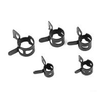 Set di 50 fascette stringitubo a molla per tubi dell'acqua del gas combustibile, in acciaio al manganese 65 zincato, fissaggi autobloccanti con larghezza di 5/6/7/8/9 mm, nero