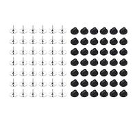 Set di 50 fermacravatta con perno in gomma PVC posteriore per perni frizione a farfalla per supporto distintivo uniforme LAPE