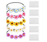 Set di 50 fermagli per capelli a forma di onda da 5,5 cm, 5 colori blu, bianco, oro, viola, rosa, fermagli per capelli antiscivolo per donne, ragazze, acconciatura quotidiana