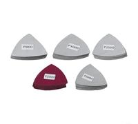 Set di 50 fogli abrasivi triangolari, 90 mm, carta vetrata a umido e a secco, grana 800, 1000, 1500, 5000, per varie superfici
