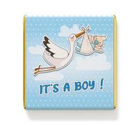 Set di 50 graziosi design It's a Girl & Boy Chocolate, bomboniere per baby shower (Boy - Stork Design)