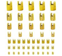 Set di 50 inserti filettati 302, boccole filettate a taglio dorate, M3-M12 | Bussole filettate dorate M3, M4, M5, M6, M8, M10, M12, lunghezze da 6 a 22 mm, per riparare filettature difettose