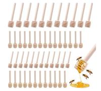 Set di 50 Mini Cucchiai da Miele in Legno - Bastoncini da 8 cm per Marmellata, Matrimoni, Compleanni, Baby Shower, Natale, Feste e Collezioni