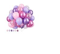 Set di 50 palloncini per matrimoni, compleanni, macaron rosa viola metallo e palloncini, utilizzati per feste interne ed esterne