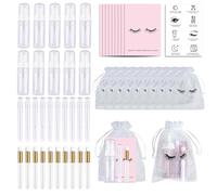 Set di 50 pennelli per shampoo per ciglia, bottiglia vuota per shampoo per ciglia, spazzola per la pulizia delle ciglia, pennello per extension per ciglia, istruzioni (lingua italiana non garantita),