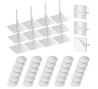 Set di 50 perni isolanti autoadesivi da 50 mm, rondella autobloccante, rotondi, in alluminio, per pannelli in schiuma, pareti, pavimenti, soffitti
