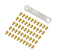 Set di 50 perni per pedali per bicicletta in lega di alluminio e acciaio inossidabile, con chiave per una maggiore sicurezza (4)