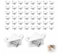 Set di 50 pezzi di ricambio supporto da pavimento 5 mm bianco, supporto per scaffale compatibile IKEA PAX KOMPLEMENT con 50 viti, attacco universale per armadio, libreria, mobile da cucina