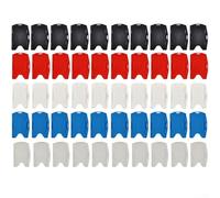 Set di 50 porta carte bifacciali, realizzato in materiale PP, progettato per orientamento orizzontale o verticale, adatto per carte d'identità, carte di credito e badge (10 per colore)