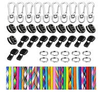 Set di 50 Portachiavi in Paracord, per Sopravvivenza e Sopravvivenza