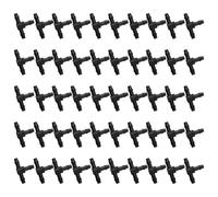 Set di 50 raccordi per irrigazione Antelco da 4 mm, connettori spinati per irrigazione a goccia da giardino e gestione dei contenitori dell'acqua (T da 4 mm)