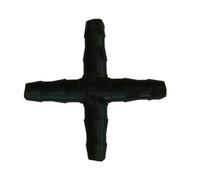 Set di 50 raccordi per irrigazione Antelco da 4 mm, connettori spinati per irrigazione a goccia da giardino e gestione dei contenitori dell'acqua (croce da 4 mm)