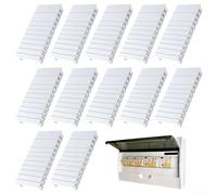 Set di 50 strisce di copertura elettriche, 11 cm, per moduli in ABS bianco, scatola di fusibili, 50 pezzi di copertura, scatola di distribuzione 11 x 5,2 cm, montaggio a clip, 50 coperture cieche