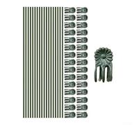 Set di 50 supporti per piante con paletti in plastica e clip per orchidee a farfalla, progettati per mantenere gli steli delle piante in posizione verticale e una migliore esposizione alla luce e