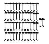 Set di 50 tappi neri per versare liquori, versatori, accessori per bottiglie di liquori, in PVC