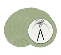 Set di 50 tovagliette in carta verde salvia rotonda usa e getta centrini di carta verde decorativa per matrimoni, banchetti, feste, casa, sala da pranzo e tavola