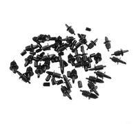 Set di 50 versatori in plastica nera per bottiglie di vino, liquori e olio d'oliva, con presa sicura e beccuccio antigoccia, ideali per casa, bar, cucina, strumento facile da versare (36 pezzi)