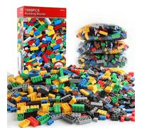 Set di 500-1000 pezzi di blocchi da costruzione creativi e casuali, set di blocchi classici per costruzioni urbane, da assemblare 1000 pezzi,500 pezziABS