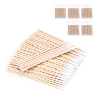 Set di 500 bastoncini di cotone ecologici, in cotone, usa e getta, per tatuaggi, trucchi, ciglia e manicure, igienici e portatili