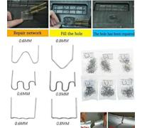 Set di 500 graffette a caldo per saldatura plastica, per progetti di riparazione paraurti auto (0,6 mm piatte)