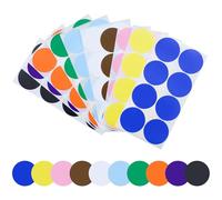 Set di 520 Punti Adesivi Colorati - Grandi, 5 cm, Scrivibili, Rotondi e Autoadesivi - Bollini Colorati Adesivi Tondi, Adesivi Rotondi Colorati Per Ufficio, Casa, Scuola e Fai da Te (13 Colori)