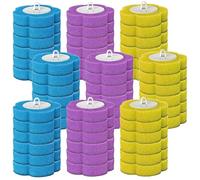 Set di 54 Scopini Monouso per WC, Include 54 Testine di Ricambio (Blu Oceano, Viola Lavanda e Giallo Limone), Con Soluzione Detergente, Pulizia Profonda Del Bagno, Sicuro e Senza Bordi