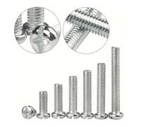 Set di 546 viti e dadi Phillips zincati, misure M3 M4 M5 M6 con rondelle - Kit di strumenti fai da te for elementi di fissaggio, testa a croce, cuscinetti