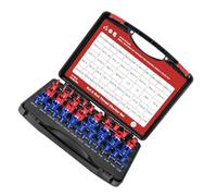 Set di 55 calibri metrici standard in alluminio con custodia per gli appassionati di professionisti, calibri filettati in alluminio per uso industriale