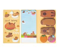 Set di 550 fogli di foglietti adesivi blu Capybara messicano a forma di pesce che cammina a forma di pesce autoadesivo, divisori per il rientro a scuola e forniture per ufficio