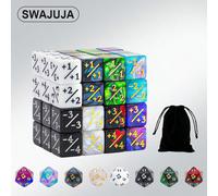 Set di 56 dadi contatori per MTG di 8 colori SWAJUJA, con 48 dadi contatori della vita per Magic The Gathering e 8 dadi D20 per MTG, TCG, accessori per giochi di carte Tagli UnicaPMMA
