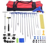 Set di 57 attrezzi per la rimozione di ammaccature, senza vernice, per riparazione auto, larghezza regolabile per danni da grandine e correzione degli urti