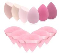 Set di 6 + 6 spugne professionali per il trucco, 7 cm, morbide spugnette per il viso, applicatore multicolore per cipria, liquidi, strumenti per il trucco del viso