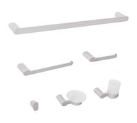 Set di 6 accessori da bagno chic in alluminio minimalista Bicchiere in vetro e p