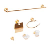 Set di 6 accessori da bagno moderno Bicchiere opaco in alluminio e portasapone i