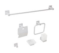 Set di 6 accessori da bagno moderno Bicchiere opaco in alluminio e portasapone i