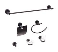 Set di 6 accessori da bagno moderno Bicchiere opaco in alluminio e portasapone i