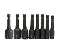 Set di 6 adattatori a vite da 4-16 mm con gambo esagonale da 1/4 di pollice per trapani elettrici manuali, progetti fai da te e riparazioni auto, nero