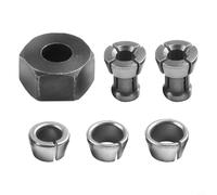Set di 6 adattatori M17 con dado in metallo duro e acciaio al carbonio per macchine da incisione e frese elettriche, frese di precisione per la lavorazione del legno nelle dimensioni da 6 mm a 10 mm