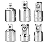 Set di 6 adattatori per bussole a impatto, adattatori a cricchetto per avvitatore a percussione, set di riduttori in acciaio CR-V, 1/2" 3/8", 1/2" 1/4", 3/8" 1/4", set di adattatori per chiave a