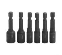 Set di 6 adattatori per prese filettate metriche compatibili con filettatura M10 con gambo esagonale da 1/4 di pollice e lunghezza 50 mm per foratura profonda in lavori di riparazione auto o