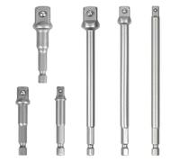 Set di 6 adattatori per trapano multiuso, 6 pezzi, 6,5 cm, 1/4", 3/8", 1/2", adattatori esagonali per driver, utensili elettrici e uso in officina